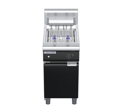 waldorf bold fn8124eh-b0 450mm electric fryer with mechanical control and high splashback