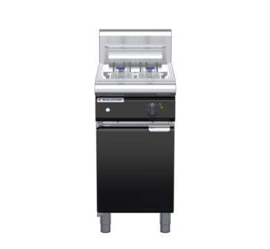 waldorf bold fn8124eh-b0 450mm electric fryer with mechanical control and high splashback