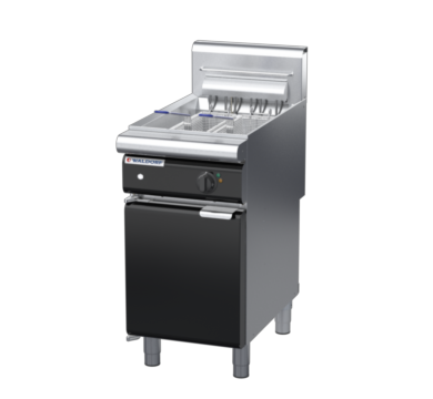 waldorf bold fn8124eh-b0 450mm electric fryer with mechanical control and high splashback