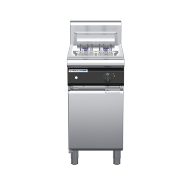 waldorf cue fn8124eh-c0 450mm electric fryer with mechanical control and high splashback