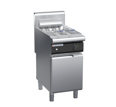 waldorf cue fn8124eh-c0 450mm electric fryer with mechanical control and high splashback