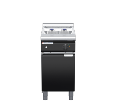 waldorf bold fn8124el-b0 450mm electric fryer with mechanical control and low splashback