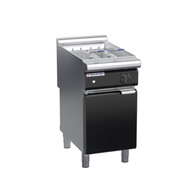 waldorf bold fn8124el-b0 450mm electric fryer with mechanical control and low splashback