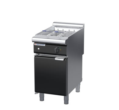 waldorf bold fn8124el-b0 450mm electric fryer with mechanical control and low splashback