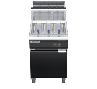 waldorf bold fn8130geh-b0 600mm gas fryer with electronic control and high splashback