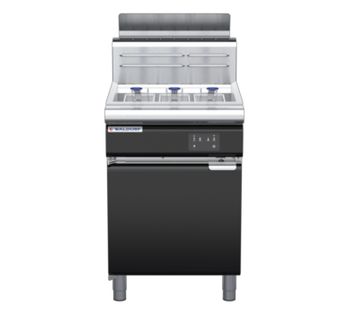 waldorf bold fn8130geh-b0 600mm gas fryer with electronic control and high splashback