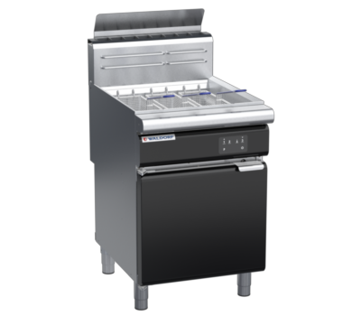 waldorf bold fn8130geh-b0 600mm gas fryer with electronic control and high splashback