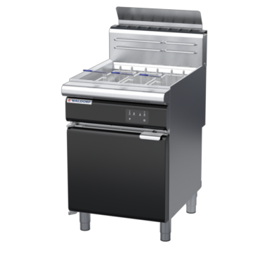 waldorf bold fn8130geh-b0 600mm gas fryer with electronic control and high splashback