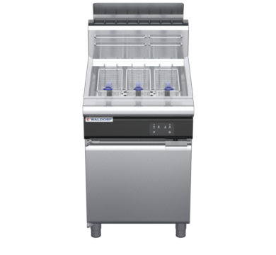 waldorf cue fn8130geh-c0 600mm gas fryer with electronic control and high splashback