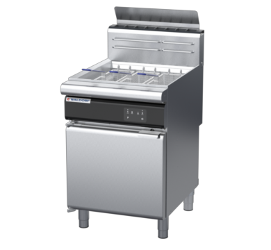 waldorf cue fn8130geh-c0 600mm gas fryer with electronic control and high splashback