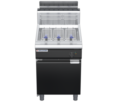 waldorf bold fn8130ghpoh-b0 600mm gas fryer with mechanical control and high splashback