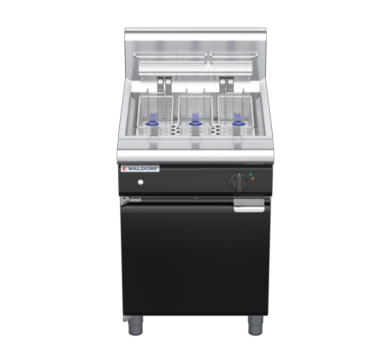 waldorf bold fn8135eh-b0 600mm electric fryer with mechanical control and high splashback