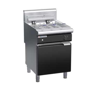 waldorf bold fn8135eh-b0 600mm electric fryer with mechanical control and high splashback
