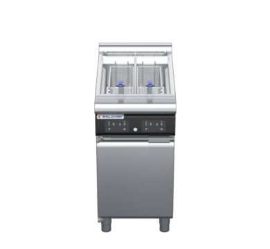 waldorf cue fn8224eel-c0 450mm electric fryer with electronic control and low splashback