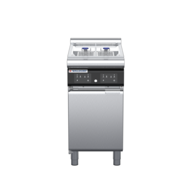 waldorf cue fn8224eel-c0 450mm electric fryer with electronic control and low splashback