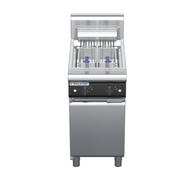 waldorf cue fn8224eh-c0 450mm electric fryer with mechanical control and high splashback