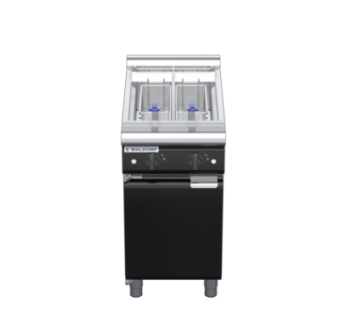waldorf bold fn8224el-b0 450mm electric fryer with mechanical control and low splashback