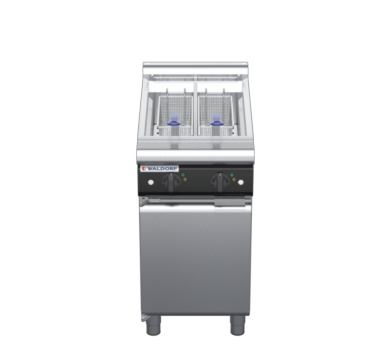 waldorf cue fn8224el-c0 450mm electric fryer with mechanical control and low splashback