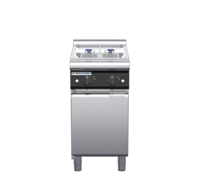 waldorf cue fn8224el-c0 450mm electric fryer with mechanical control and low splashback