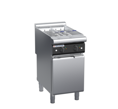 waldorf cue fn8224el-c0 450mm electric fryer with mechanical control and low splashback