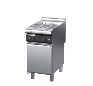 waldorf cue fn8224el-c0 450mm electric fryer with mechanical control and low splashback