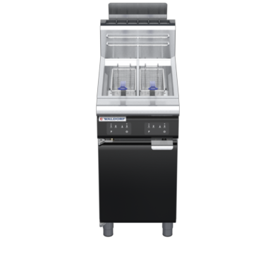 waldorf bold fn8226geh-b0 450mm gas fryer with electronic control and high splashback