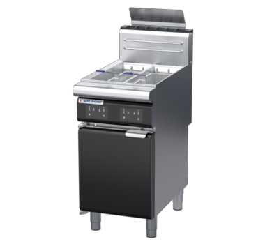 waldorf bold fn8226geh-b0 450mm gas fryer with electronic control and high splashback