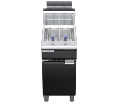 waldorf bold fn8226gh-b0 450mm gas fryer with mechanical control and high splashback