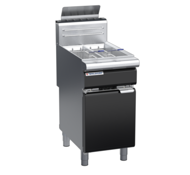 waldorf bold fn8226gh-b0 450mm gas fryer with mechanical control and high splashback