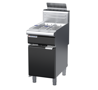 waldorf bold fn8226gh-b0 450mm gas fryer with mechanical control and high splashback