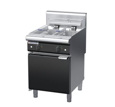 waldorf bold fn8235eh-b0 600mm electric fryer with mechanical control and high splashback