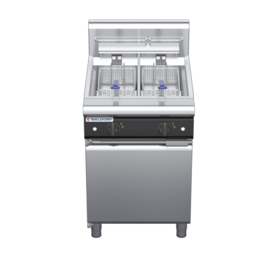waldorf cue fn8235eh-c0 600mm electric fryer with mechanical control and high splashback