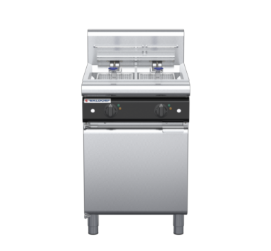waldorf cue fn8235eh-c0 600mm electric fryer with mechanical control and high splashback