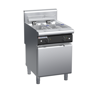 waldorf cue fn8235eh-c0 600mm electric fryer with mechanical control and high splashback