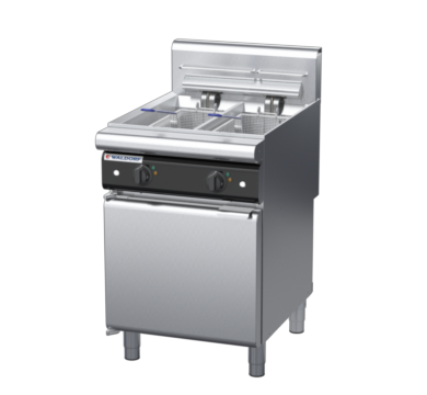 waldorf cue fn8235eh-c0 600mm electric fryer with mechanical control and high splashback