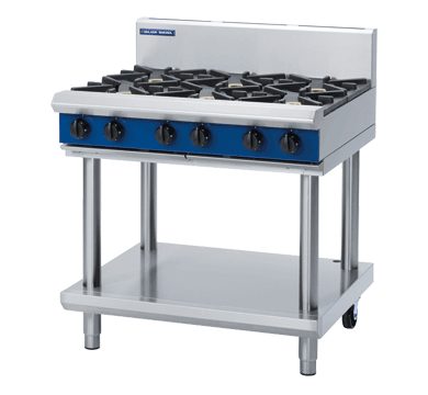 blue seal evolution series g516d-ls - 900mm gas cooktop  leg stand