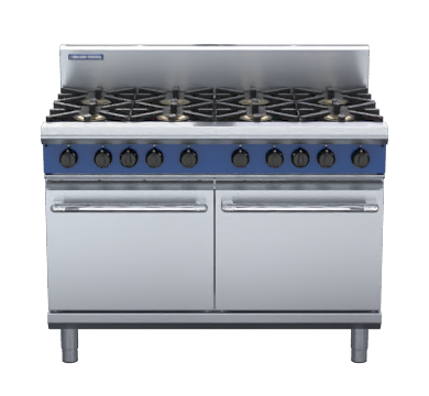 blue seal evolution series g528d - 1200mm gas range double static oven