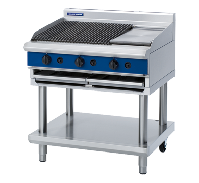 blue seal evolution series g593-b - 450mm gas chargrill - bench model