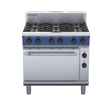 blue seal evolution series ge56d - 900mm gas range electric convection oven