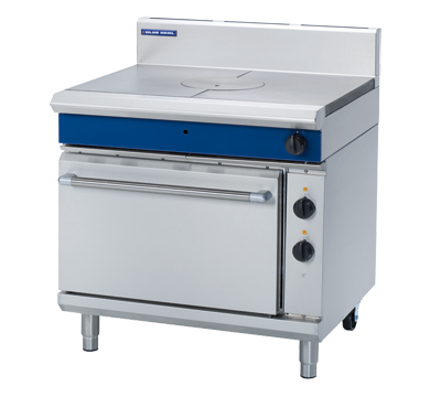 blue seal evolution series ge570 - 900mm gas target top electric static oven range