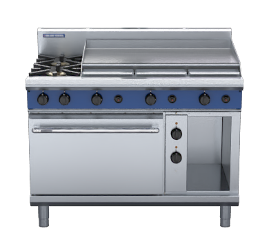 blue seal evolution series ge58a - 1200mm gas range electric convection oven