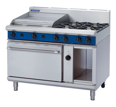 blue seal evolution series ge58b - 1200mm gas range electric convection oven