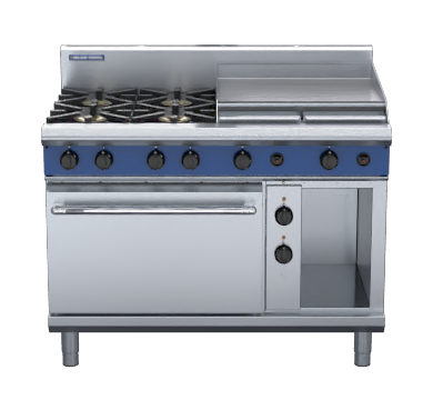 blue seal evolution series ge58b - 1200mm gas range electric convection oven