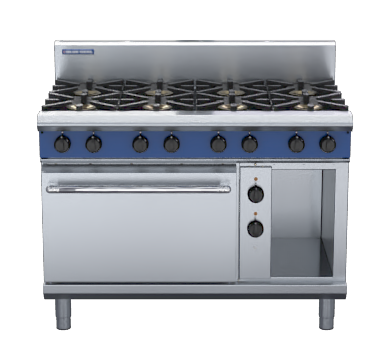 blue seal evolution series ge58d - 1200mm gas range electric convection oven