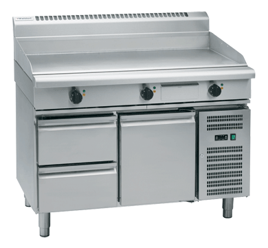 waldorf 800 series gp8120e-rb - 120mm electric griddle - refrigerated base