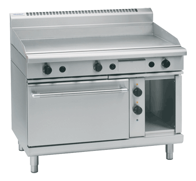 waldorf 800 series gp8121ge - 1200mm gas griddle electric static oven range