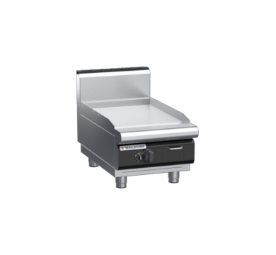 waldorf cue gp8450ghcr-b-c0 450mm gas griddle bench model with high splashback