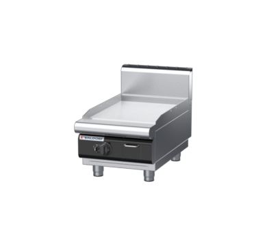 waldorf cue gp8450ghcr-b-c0 450mm gas griddle bench model with high splashback