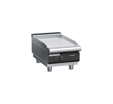 waldorf cue gp8450glcr-b-c0 450mm gas griddle bench model with low splashback