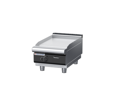 waldorf cue gp8450glcr-b-c0 450mm gas griddle bench model with low splashback